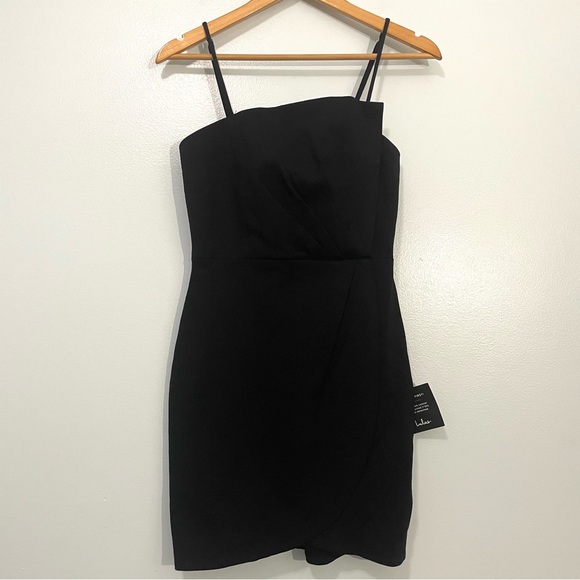 Lulus Drinks On Me Black Sleeveless Pleated Bodycon Dress Small - Picture 5 of 15